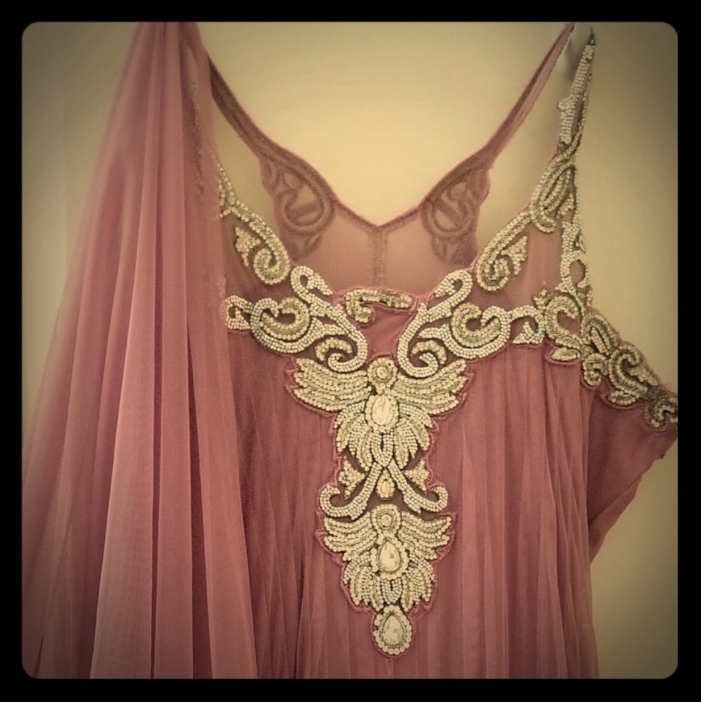 Long contemporary diamond Indian dress
